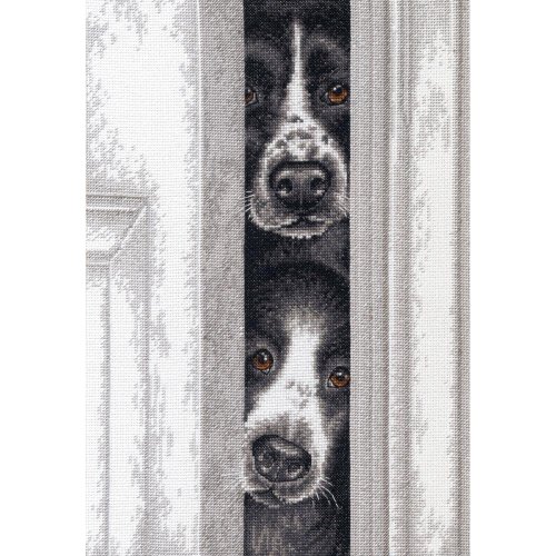 (image for) Peeking Pups Counted Cross Stitch Kit